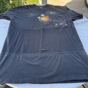 Harley Davidson Men Shirt 2 XL Black Graphic Print 100% Cotton Short Sleeve Tee